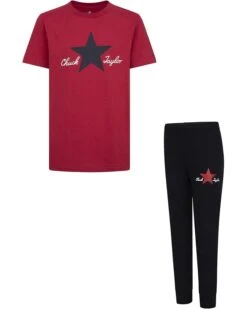 Converse Kids Star Graphic T-Shirt & Jogger Set (Big Kids) | Kids' Sets