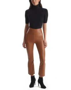 Commando Faux Leather Cropped Flare Perfect Control Leggings SLG33 | Pants
