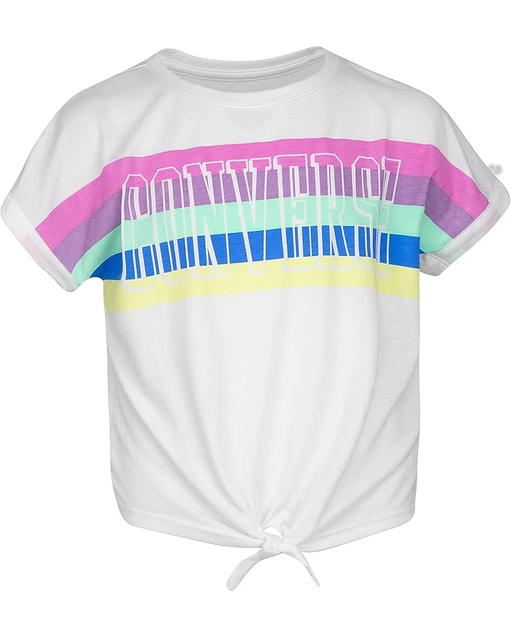 Converse Kids Striped Front Tie Top (Big Kids) | Shirts & Tops - Image 5